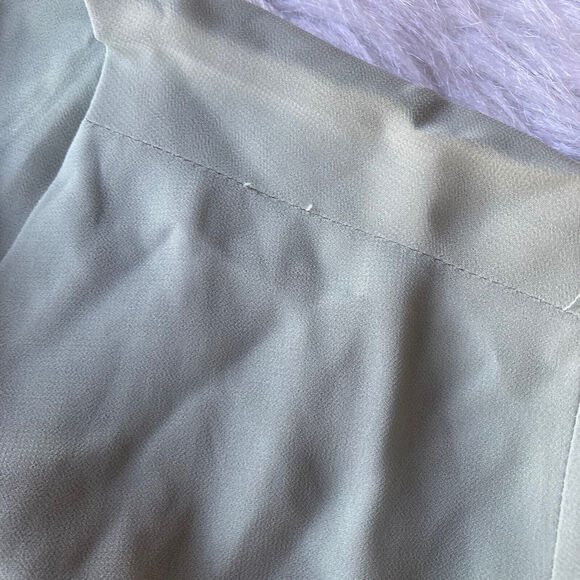 Zenana Sz L Double Lyered Chiffon Tie Front Bottom Short Flutter Sleeve Top - Picture 7 of 11